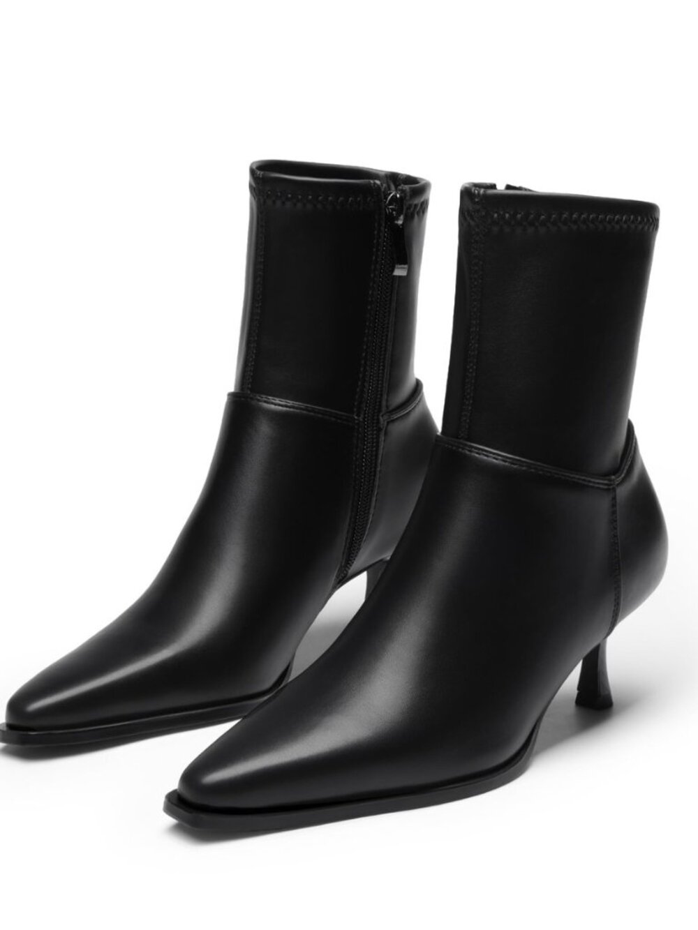 Women's Pointed Toe Kitten Heel Ankle Boots